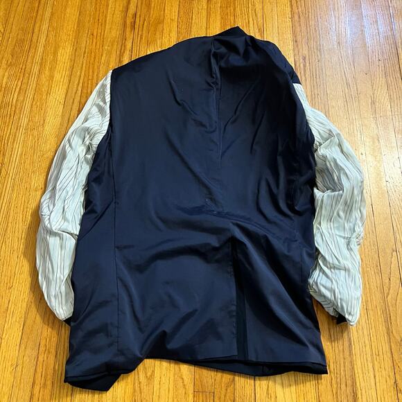 Lauren Ralph Lauren Blazer Mens 42R Navy Blue Wool Gold Button Jacket Coat - Picture 4 of 11